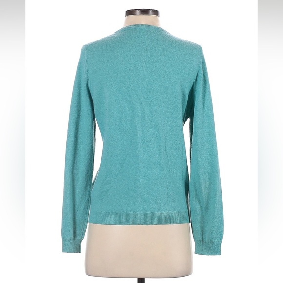 Neiman Marcus Aqua Size S Cashmere Cardigan - Picture 2 of 4